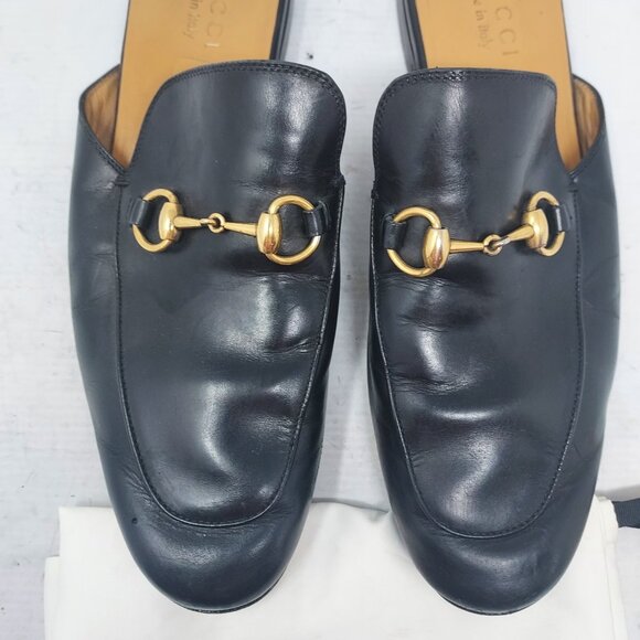 Gucci Black Horsebit Princetown Slide Mule - Picture 4 of 11